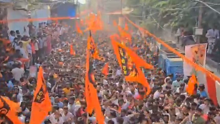Sri Ramanavami Shobha Yatra Led by Raja Singh Begins at Dhoolpet